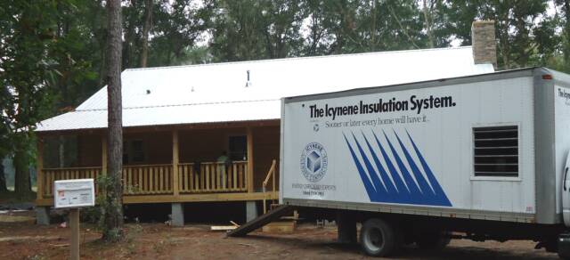 log home icynene insulation
