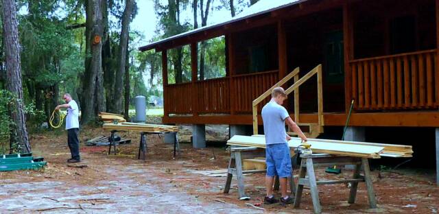 log cabin interior trim install