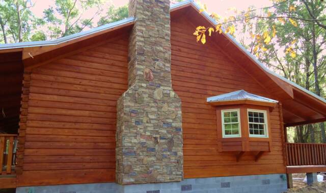 log cabin in the florida woods