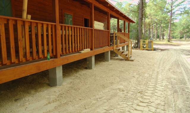 florida log home finish grading