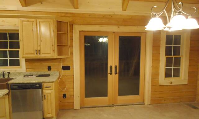 cypress log cabin trim