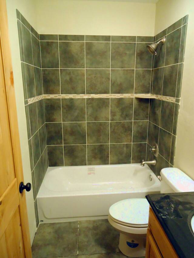 cypress log home shower