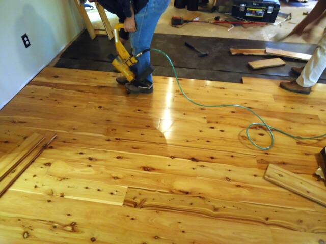 hardwood flooring install with vapor barrier