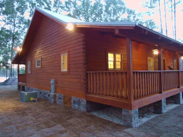 cabin kit in the woods