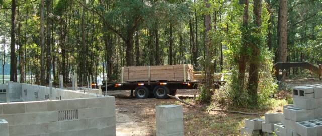 Log Home foundation ready to start floor system