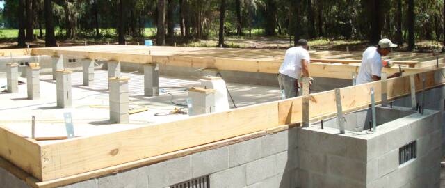 log cabin floor system by LogHomeGuys.com