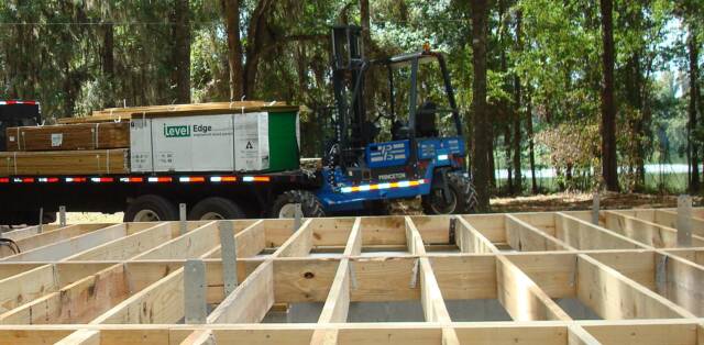 log home floor system
