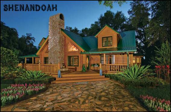 Top Floor Plan in Log Home Industry Shenandoah