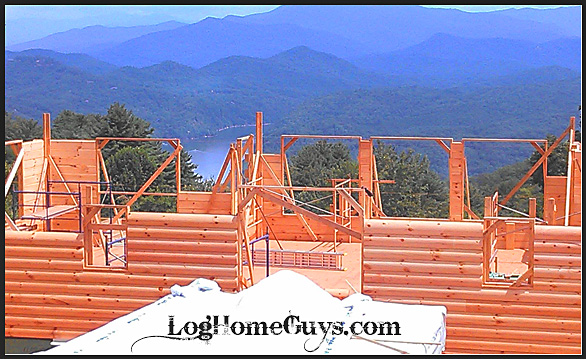 Building a log home by Log Home Guys